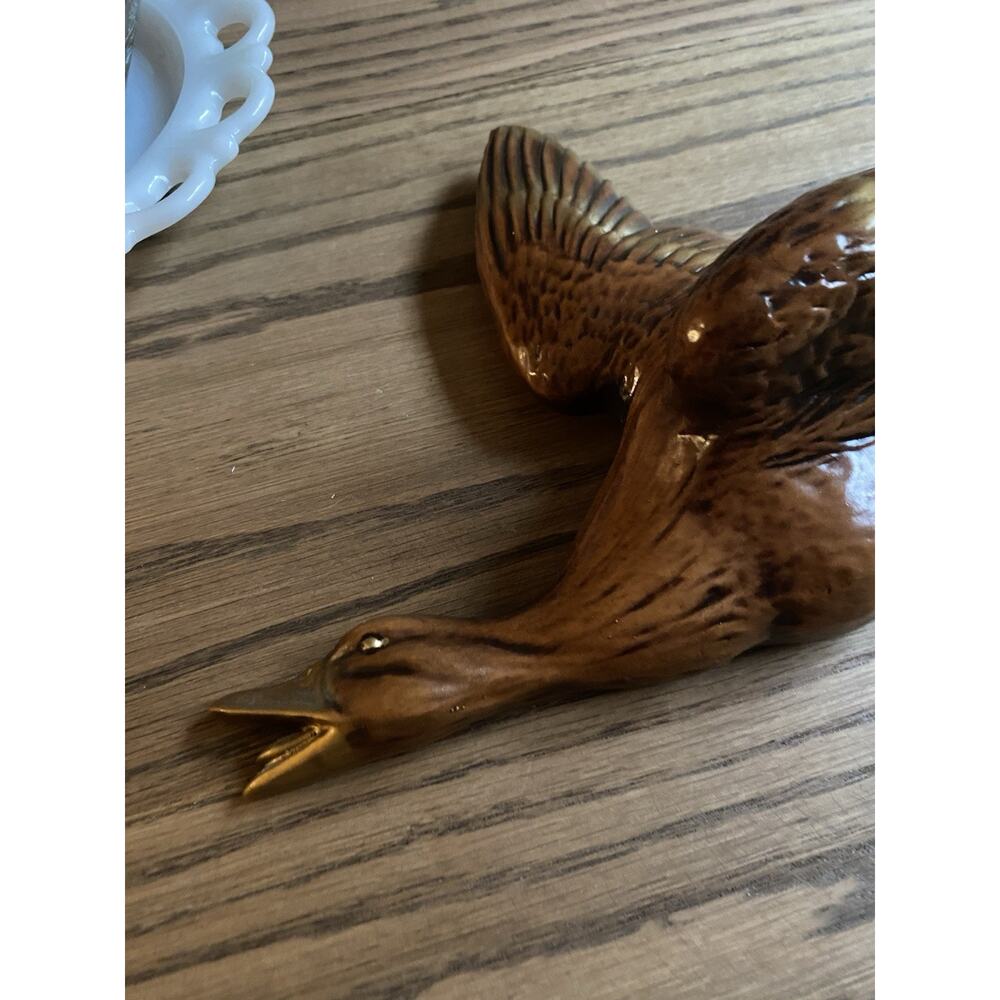 Vintage Plaster Flying Duck Wall Art Wall Hanging Duck Cottagecore Decor - Picture 2 of 8